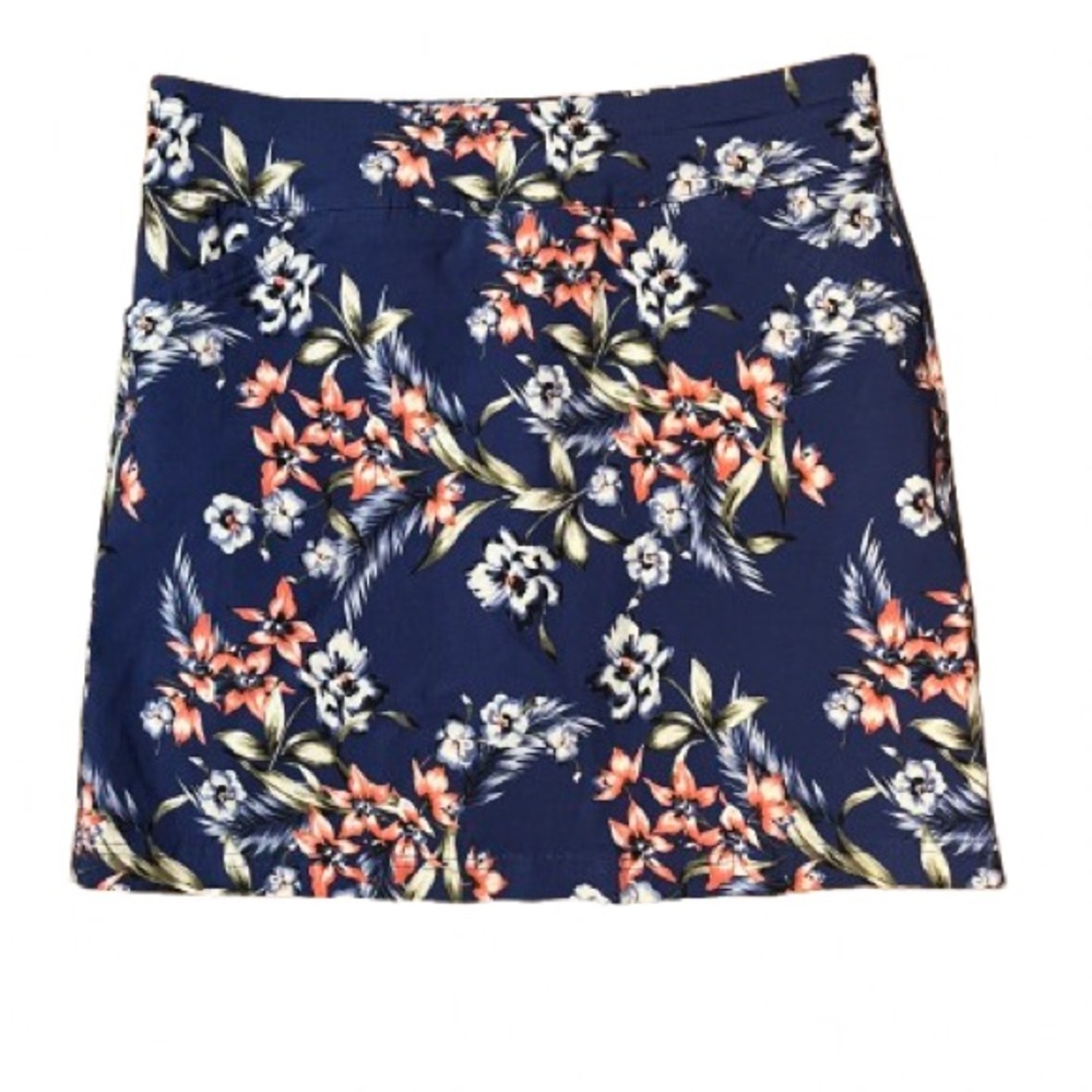 Mario Serrani Italy Floral Navy Skort Size Medium